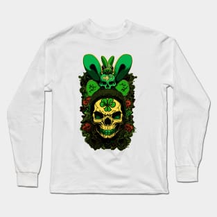 Graffiti Rabbit Skull Long Sleeve T-Shirt